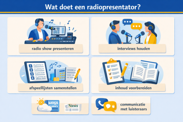 Alles over het beroep radiopresentator Wat doet een radiopresentator